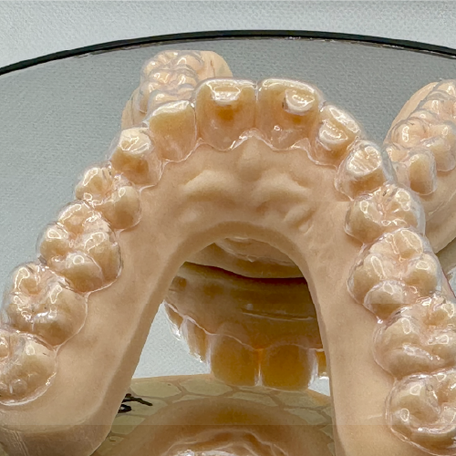 Hercules Clear Retainer with bite ramps